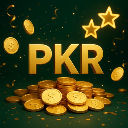 Promotional banner showing PKR bonuses through EasyPaisa with celebratory graphics and coins. The banner advertises a welcome offer for new players in Pakistan.